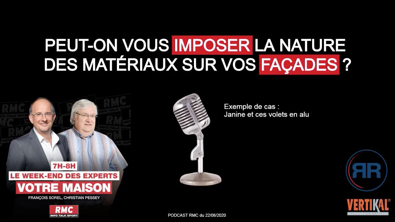 Peut-on vous imposer la nature des matériaux sur vos façades ?