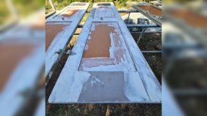 Ravalement de façade au Vésinet - Mise en peinture volets en bois vert - 6